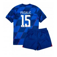 Fotbalové Dres Chorvatsko Mario Pasalic #15 Dětské Venkovní ME 2024 Krátký Rukáv (+ trenýrky)